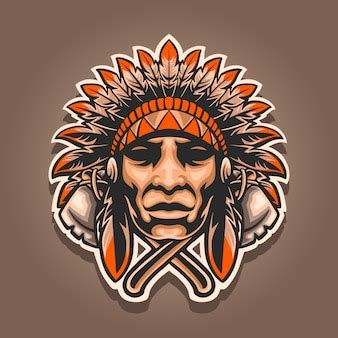 Premium Vector | Indian mascot logo