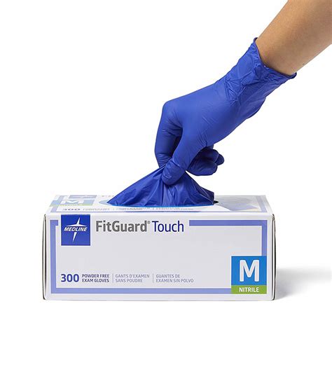 Medline Fitguard Nitrile Gloves Noble Linen