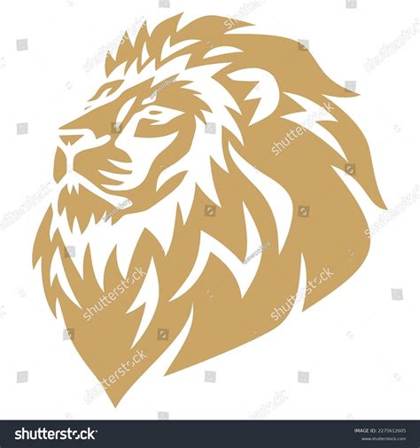 Lion Head Gold Golden Logo Vector Stock Vector (Royalty Free) 2275612605 | Shutterstock