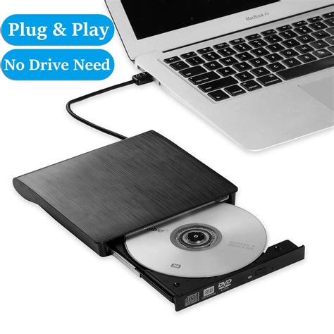 HP External CD/DVD Drive with USB 3.0 Type-C - Portable DVD/CD+/-RW ...