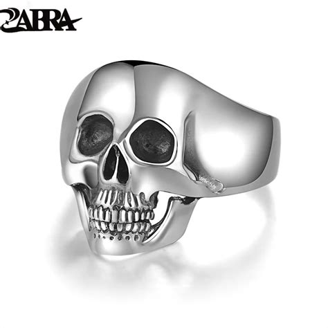 Aliexpress Buy Real Sterling Silver Skull Rings For Men