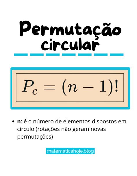 Formula De Permutação - Permutação Circular — O Que É, Fórmula, Exemplos e Exercícios Resolvidos