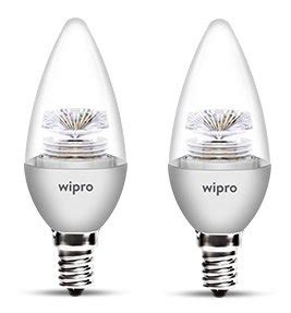 Wipro Garnet 5W E14 SCREW HOLDER CAP LED Clear Candle 2700K Warm