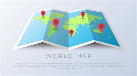 Premium Vector | World map with geo location pins