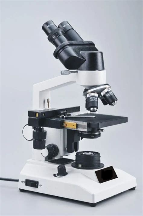 Benchtop Aluminium Binocular Microscope Halogen Degree Rotate At