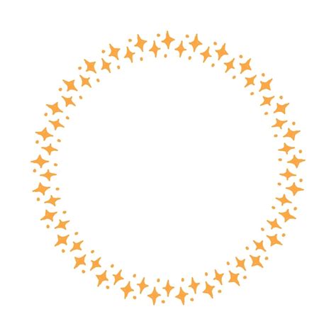 Premium Vector Vector Stars Frame Round Border Frames With Star