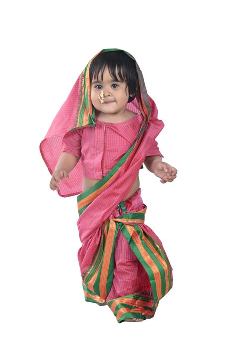 Rent Buy Maharashtra Marathi Folk Fancy Dress Costume for Girls Online India