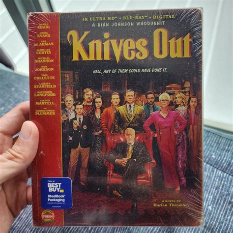 Knives Out 4K Ultra HD Blu Ray Steelbook Hobbies Toys Music Media