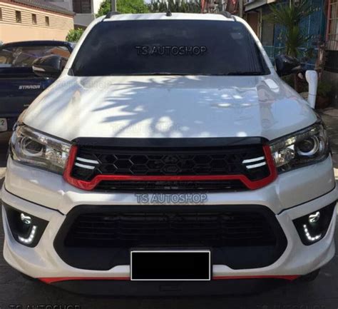 Parrilla Trd Revo Con Led Para Toyota Hilux En