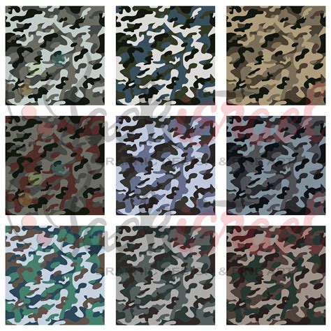 30 Camouflage Seamless Patterns SVG Bundle, Camouflage SVG Bundle, Camouflage SVG, Camouflage ...