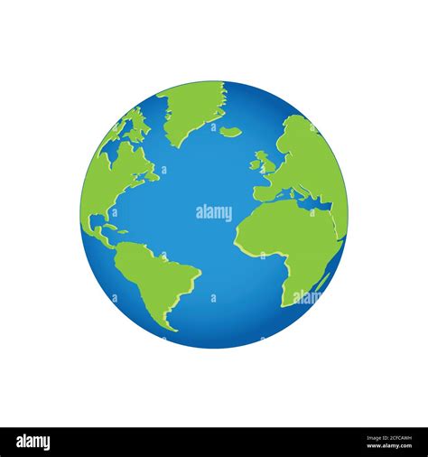 Planet Earth in blue green color, 3d vector illustration Stock Vector Image & Art - Alamy