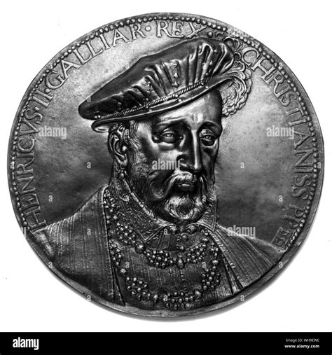 Henry Ii Of France 1519 1559 A Medal By Germain Pilon Stock Photo