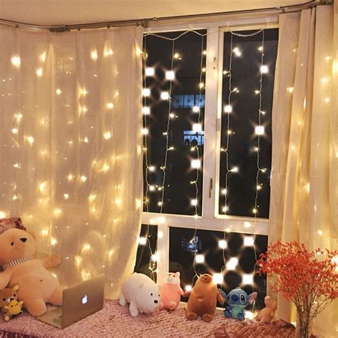 300 LED Curtain Fairy Lights Party Wedding USB String Hanging Wall ...