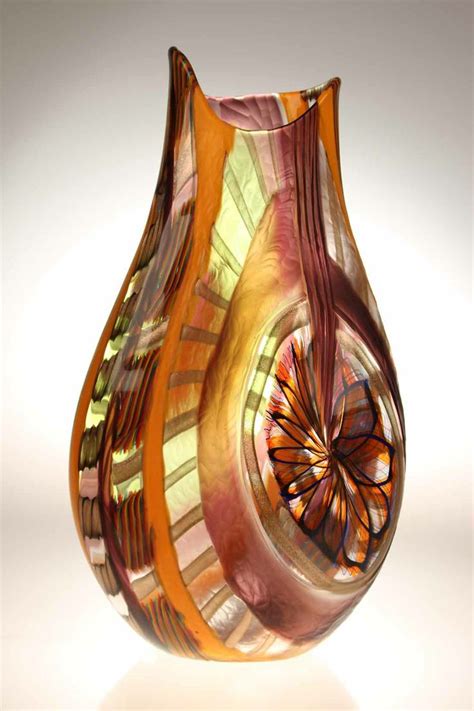 Murano Glass Studio Vase Lodario Stained Glass Art Murano Glass