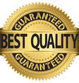 Guaranteed Premium Quality Gold Sign Round Label Vector Image