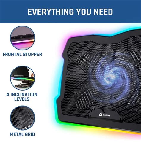 Klim Ultimate Rgb Laptop Cooling Pad With Led Rim Gaming Laptop