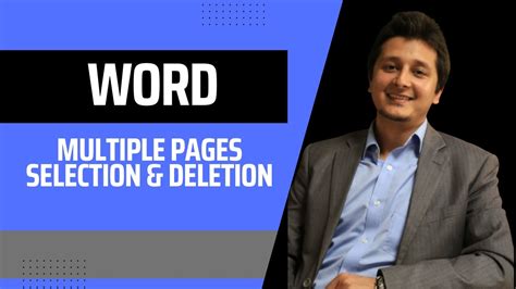 How To Select Delete Multiple Pages In Word Through Short Keys In Few