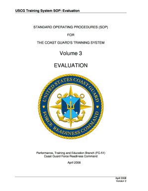 Fillable Online Uscg Volume Evaluation U S Coast Guard Uscg Fax