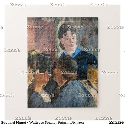 Edouard Manet Waitress Serving Beer Jigsaw Puzzle Zazzle