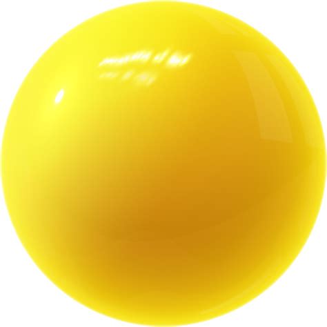 Yellow Glossy Ball Png