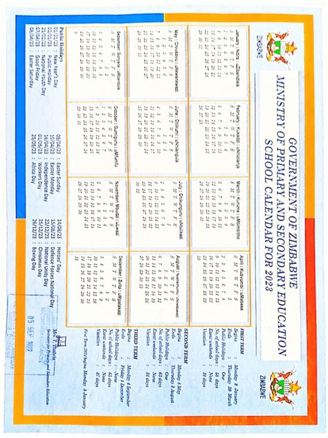 School Calender 2023 Pdf