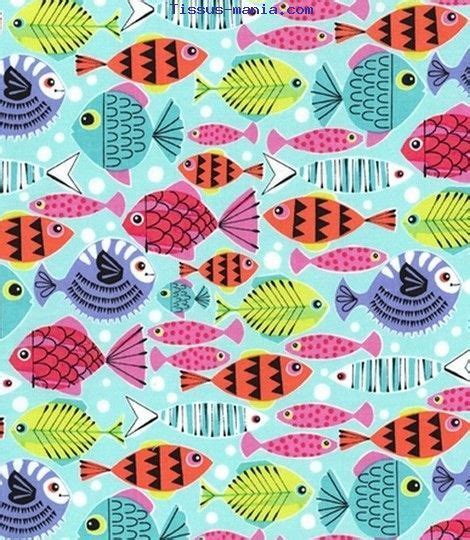 Tissu Patchwork Poisson Miller Art De Poissons Motif Imprim