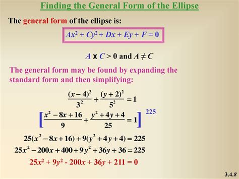 Chapter 3 Conics 3 4 The Ellipse MATHPOWERTM 12 WESTERN EDITION Ppt