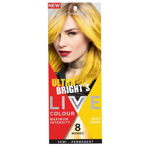 Schwarzkopf Hair Color Live Colour Ultra Brights Zesty Lemon Semi