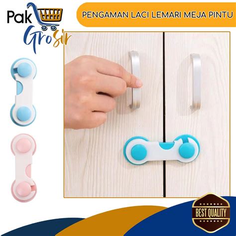 Jual KUNCI PENGAMAN BAYI PINTU LEMARI LACI KULKAS PENGAIT BABY SAFETY