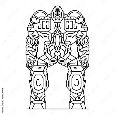 Futuristic Robot Transformer Icon Outline Futuristic Robot Transformer Vector Icon For Web