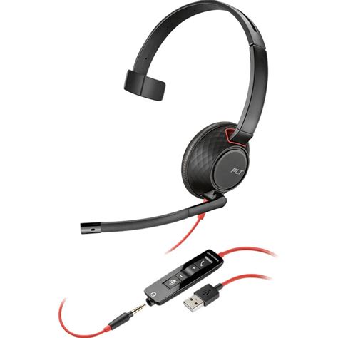 Plantronics 207586 01 Blackwire 5200 Series Usb Headset Binaural Over Network Hardwares