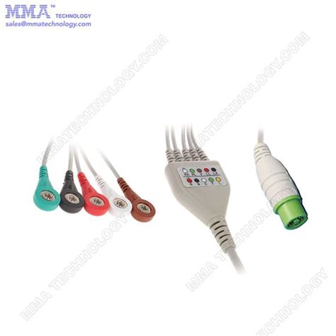 China Customized One Piece 5 Lead ECG Cable For Fukuda Suppliers Buy