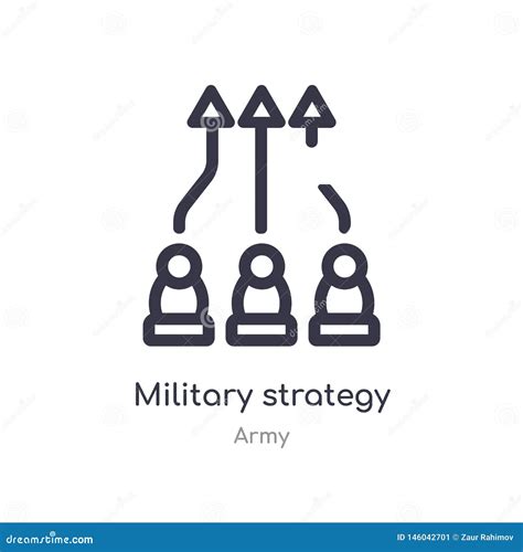 Military Strategy Outline Icon Isolated Line Vector Illustration From