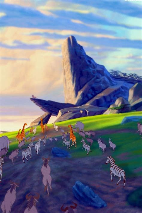 The Lion King Animated Scene With Zebras And Giraffes Lion King Pride