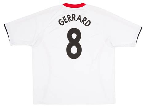 2005 06 Liverpool Away Shirt Gerrard 8 8 10 XXL