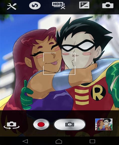 [fan Art] Robin And Starfire Take A Selfie By Godzorah R Dccomics