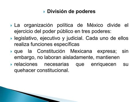 Los Tres Poderes De La Federación Ppt Descarga Gratuita