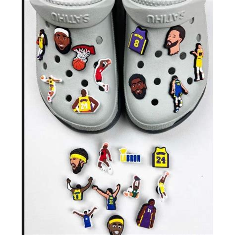 New Jibbitz Nba Star James Kobe Lakers Thompson Curry Set Jibbitz Crocs