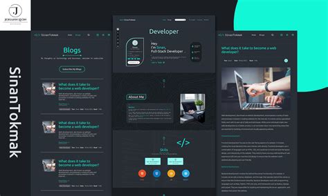 Web Developer Portfolio Website Template Figma