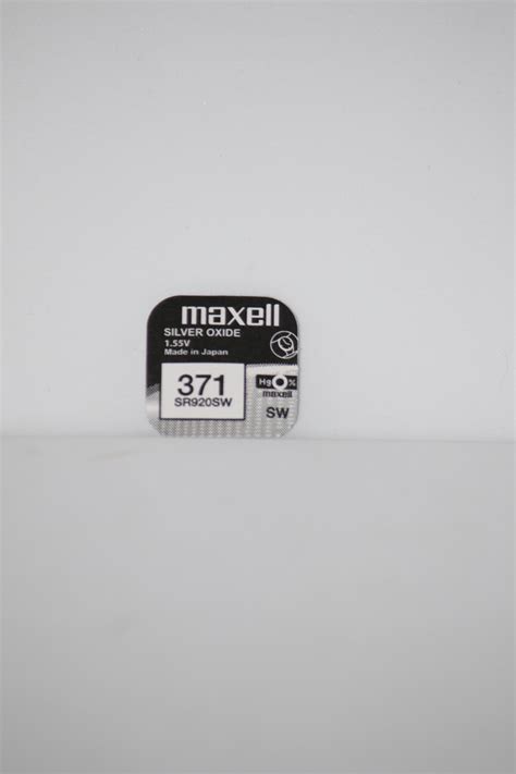 Батарейка для Часов. Maxell SR920SW (371) 1.55V 39mAh 9,5x2.05mm ...