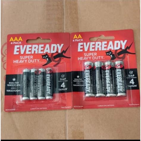 Jual Baterai Eveready Hitam Aa Aaa Heavy Duty Per Pack Isi Pcs