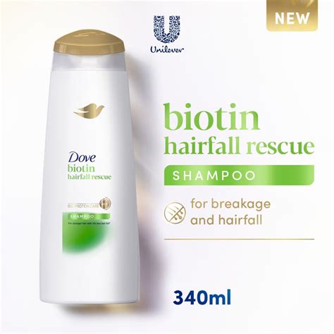 Dove Biotin Hairfall Rescue Shampoo 340mL To Reduce Hairfall And