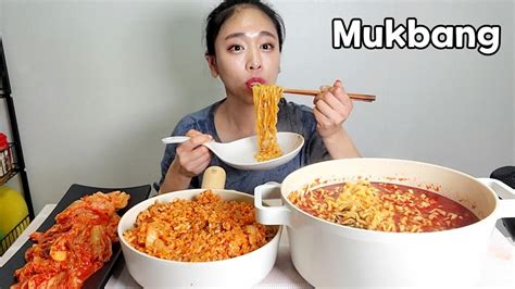 드디어 먹고싶었던 불닭볶음탕면 4봉지 먹방🔥김치볶음밥은 거들뿐 Spicy Buldak Ramyeonkimchi