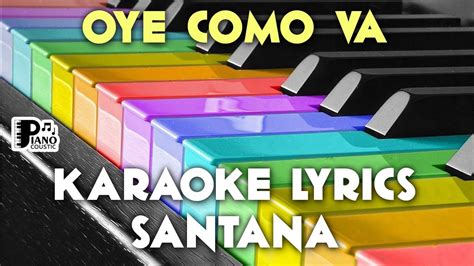 Santana Oye Como Va Karaoke Lyrics Version Hd Youtube