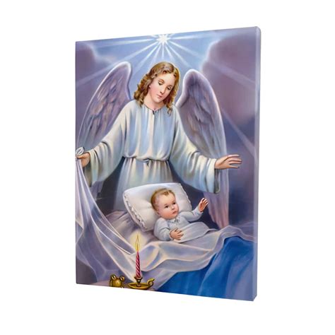 Guardian angel with a child-religious painting on canvas