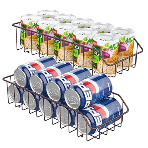 Simple Trending Soda Can Beverage Dispenser Rack, Stackable Can Storage Organizer for pantry or ...