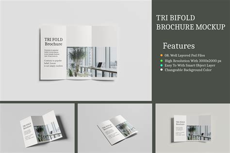 Tri Fold Brochure Mockup – MasterBundles