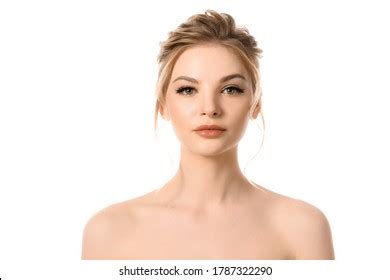 Naked Beautiful Blonde Woman Makeup Looking Stock Photo 1787322290 Shutterstock