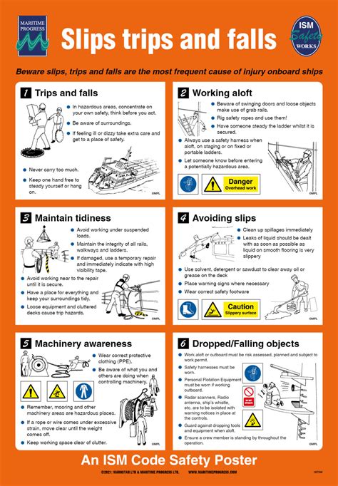 Maritime Progress Releases New Slips Trips And Falls Poster Designed