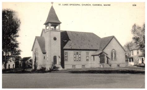 Vintage Postcard St Lukes Episcopal Church Caribou Maine Etsy Episcopal Church Episcopal